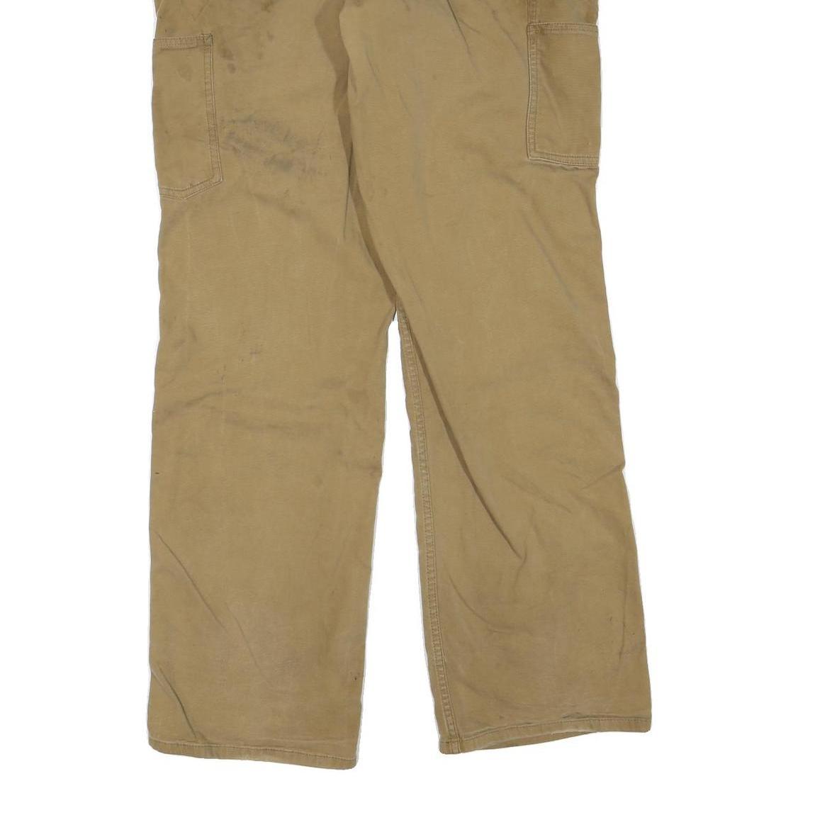 CARHARTT Womens Regular Fit Beige Denim W36 L33 Workwear Zip Closure Jeans