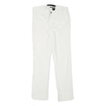 CALVIN KLEIN JEANS Mens Cotton Blend White Slim Slim Leg Trousers W26 L28 Zip