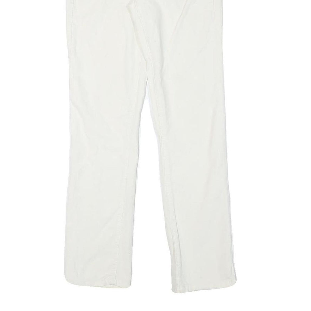 CALVIN KLEIN JEANS Mens Cotton Blend White Slim Slim Leg Trousers W26 L28 Zip