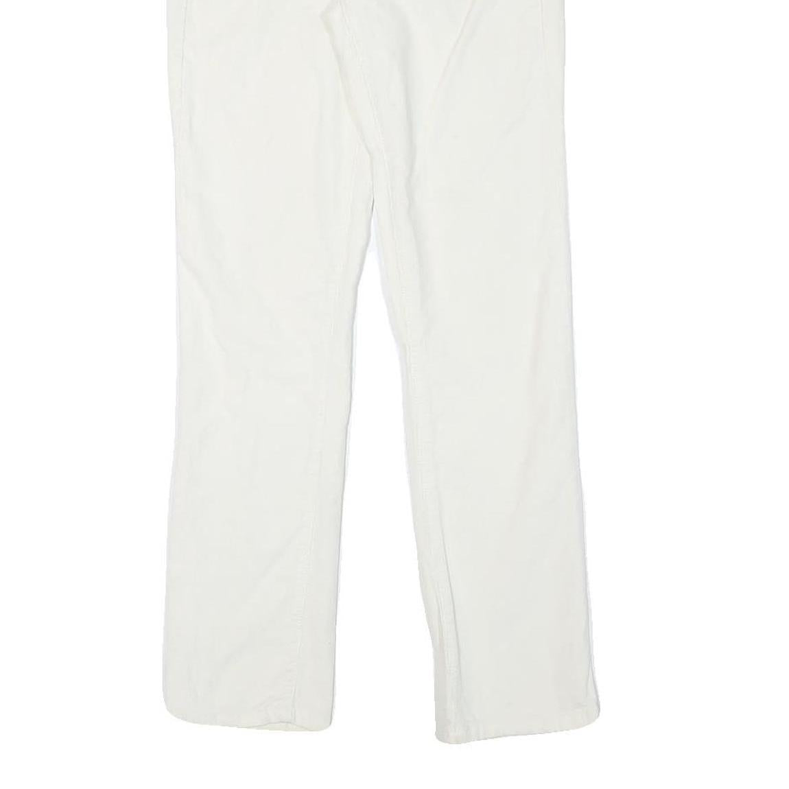 CALVIN KLEIN JEANS Mens Cotton Blend White Slim Slim Leg Trousers W26 L28 Zip