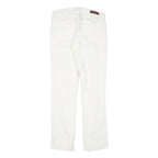 CALVIN KLEIN JEANS Mens Cotton Blend White Slim Slim Leg Trousers W26 L28 Zip