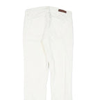 CALVIN KLEIN JEANS Mens Cotton Blend White Slim Slim Leg Trousers W26 L28 Zip