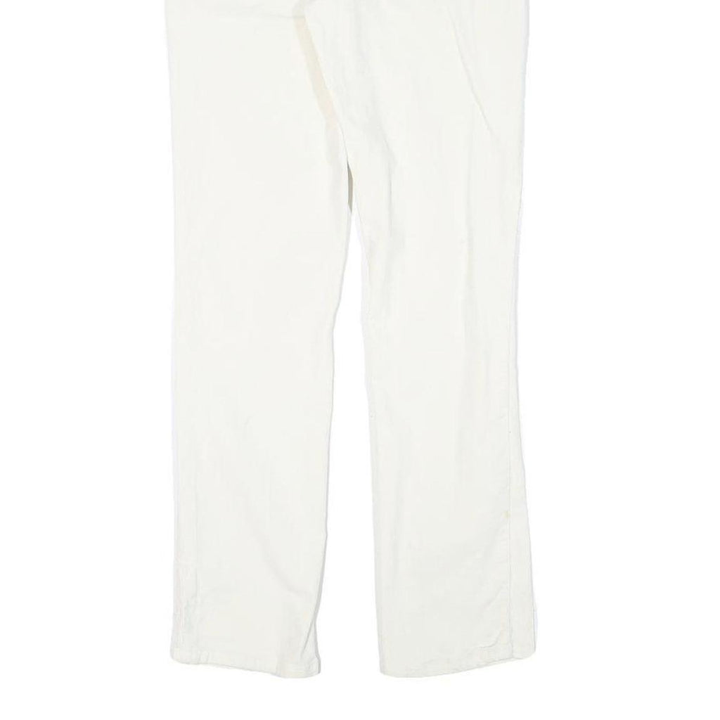 CALVIN KLEIN JEANS Mens Cotton Blend White Slim Slim Leg Trousers W26 L28 Zip