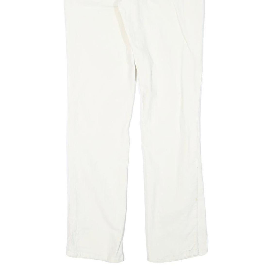 CALVIN KLEIN JEANS Mens Cotton Blend White Slim Slim Leg Trousers W26 L28 Zip