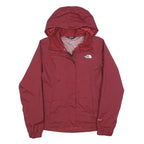 THE NORTH FACE Womens Red Jacket S Polyester Windbreaker Outdoor Zip Hooded