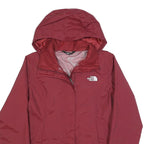 THE NORTH FACE Womens Red Jacket S Polyester Windbreaker Outdoor Zip Hooded