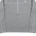 THE NORTH FACE Mens Grey Pullover Plain 1/4 Zip Basic Knit Jumper S Outdoor