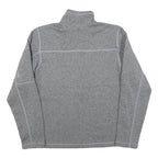 THE NORTH FACE Mens Grey Pullover Plain 1/4 Zip Basic Knit Jumper S Outdoor