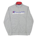 CHAMPION Mens Grey Zip Collar XS Cotton Blend Sweatshirt Full Zip Sportswear