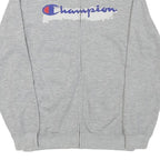 CHAMPION Mens Grey Zip Collar XS Cotton Blend Sweatshirt Full Zip Sportswear