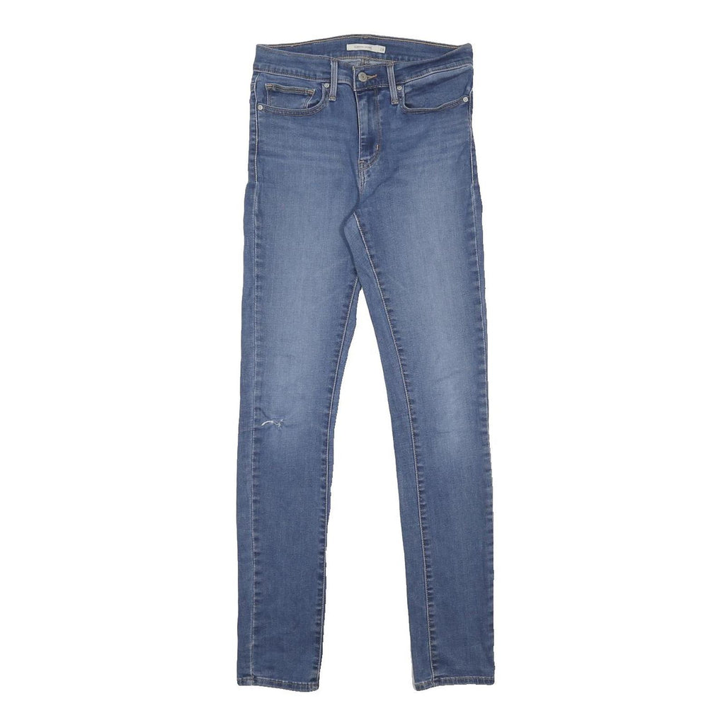 LEVI'S Womens Blue Slim Skinny Denim Light Wash W28 L32 Slim Fit Zip Jeans