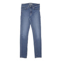 LEVI'S Womens Blue Slim Skinny Denim Light Wash W28 L32 Slim Fit Zip Jeans