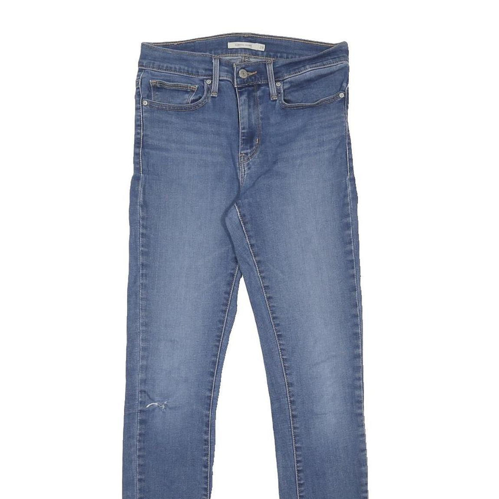 LEVI'S Womens Blue Slim Skinny Denim Light Wash W28 L32 Slim Fit Zip Jeans