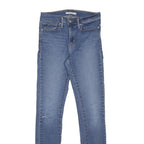 LEVI'S Womens Blue Slim Skinny Denim Light Wash W28 L32 Slim Fit Zip Jeans