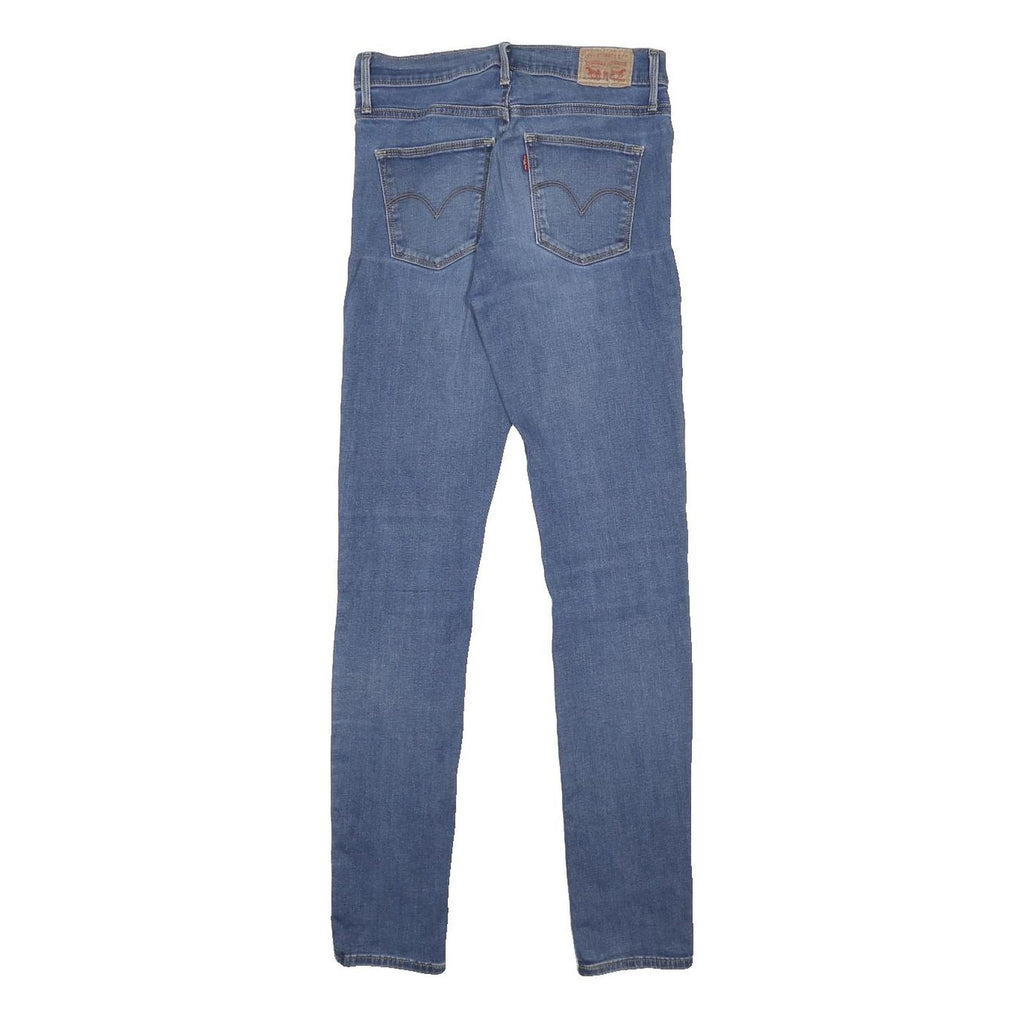 LEVI'S Womens Blue Slim Skinny Denim Light Wash W28 L32 Slim Fit Zip Jeans