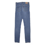 LEVI'S Womens Blue Slim Skinny Denim Light Wash W28 L32 Slim Fit Zip Jeans