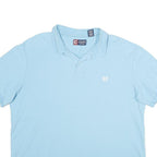 CHAPS Mens Blue Polo Shirt XL Cotton Basic Short Sleeve Casual Classic