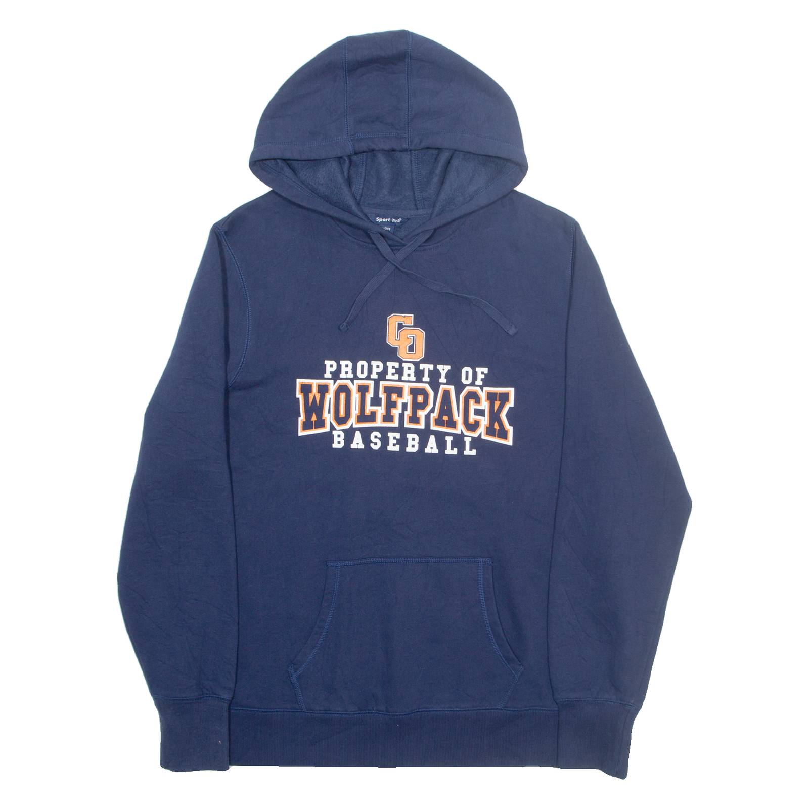 SPORT TEK Wolfpack Baseball Womens Blue Hoodie USA 2XL