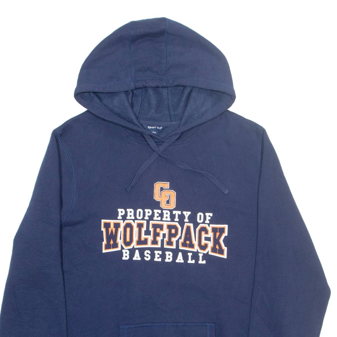 SPORT TEK Wolfpack Baseball Womens Blue Hoodie USA 2XL