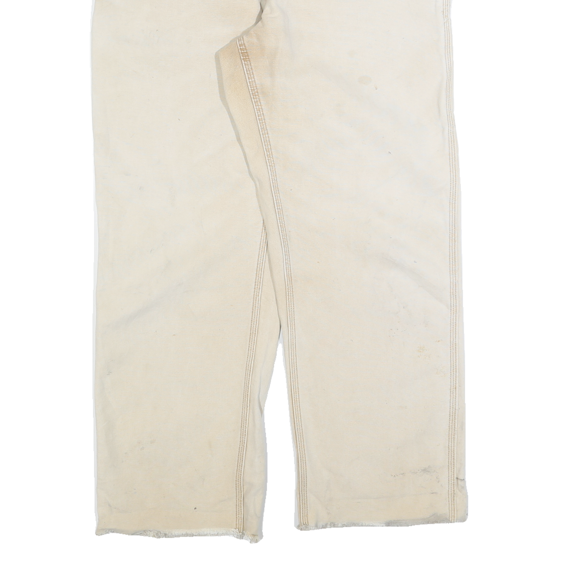 DICKIES Mens Regular Beige Cotton Blend Regular Leg Trousers W34 L30 Workwear