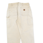 DICKIES Mens Regular Beige Cotton Blend Regular Leg Trousers W34 L30 Workwear