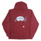 CARHARTT Mens Maroon Calgary Electrical Services Pullover XL Hooded Sweatshirt