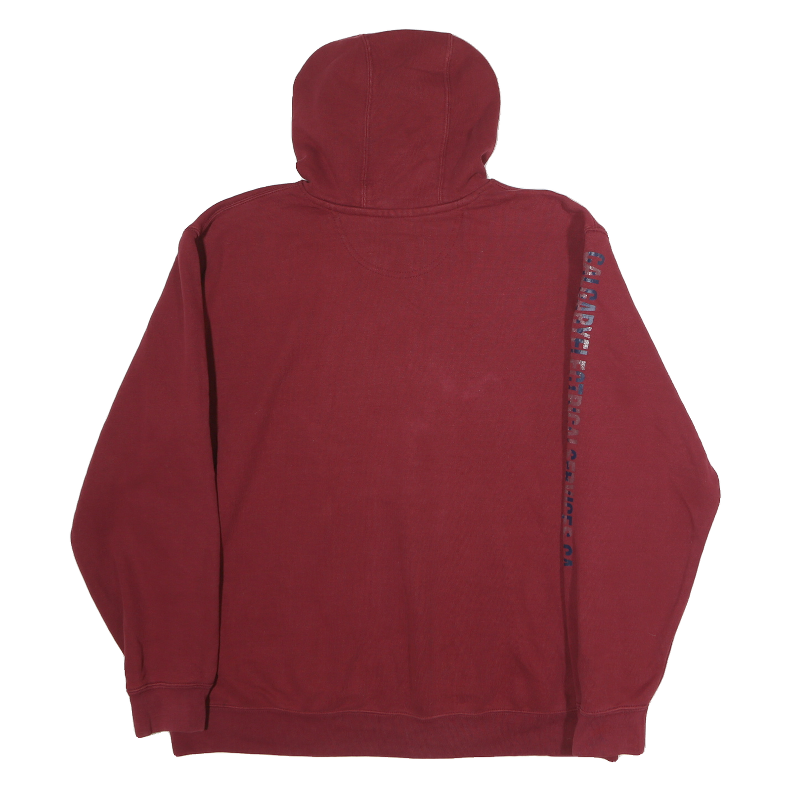 CARHARTT Mens Maroon Calgary Electrical Services Pullover XL Hooded Sweatshirt