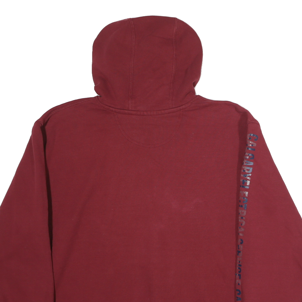CARHARTT Mens Maroon Calgary Electrical Services Pullover XL Hooded Sweatshirt