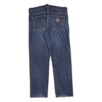 CARHARTT Mens Relaxed Blue Denim Fair W34 L32 Workwear Utility Casual Jeans