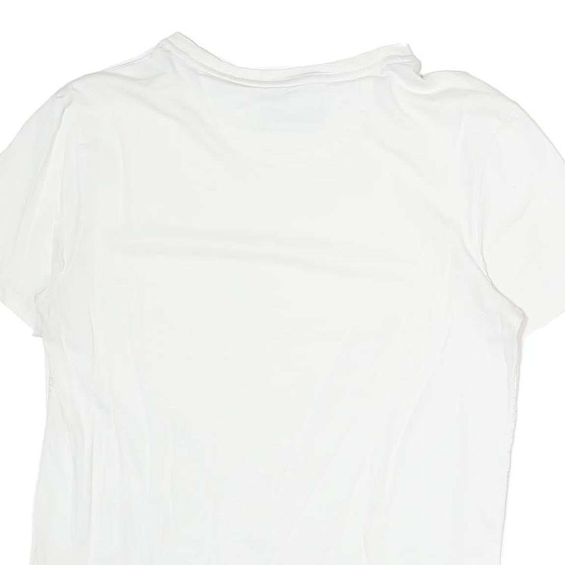CALVIN KLEIN Mens White Short Sleeve T-Shirt S Crew Neck Cotton Minimalist