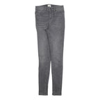 MUSTANG Womens Slim Grey Denim Skinny Jeans Cotton Blend W25 L30 Classic Zip