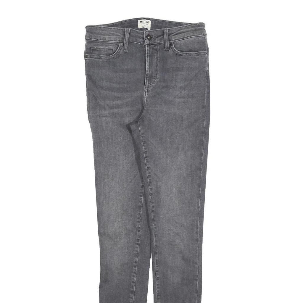 MUSTANG Womens Slim Grey Denim Skinny Jeans Cotton Blend W25 L30 Classic Zip