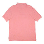 TOMMY HILFIGER Mens Red Short Sleeve Plain L Polo Shirt Cotton Blend Casual
