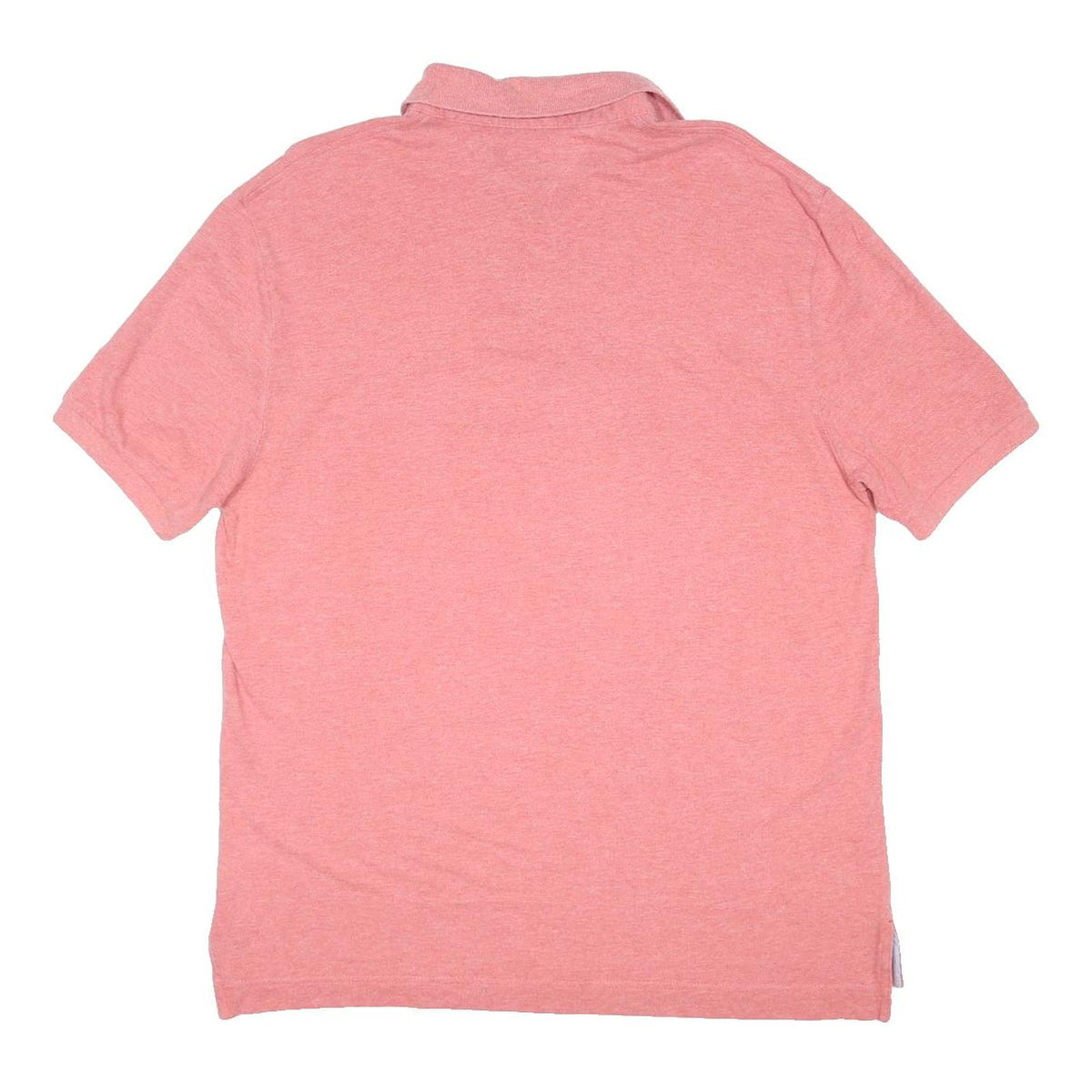 TOMMY HILFIGER Mens Red Short Sleeve Plain L Polo Shirt Cotton Blend Casual