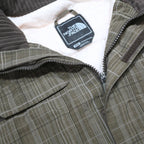THE NORTH FACE Womens Brown Checked HyVent Jacket M Nylon Zip Hooded Outdoor
