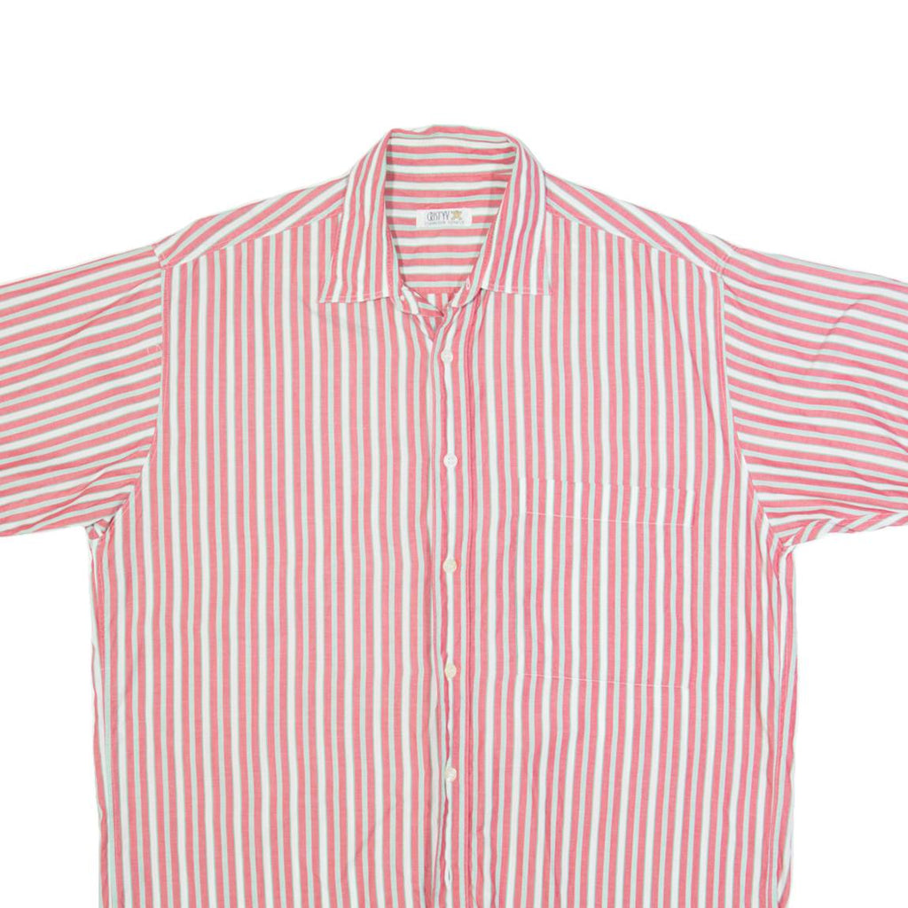 CRIST'YV Mens Shirt Red 90s Striped M