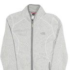 THE NORTH FACE Womens Grey Zip Up Jacket M Polyester Knit Lightweight Casual