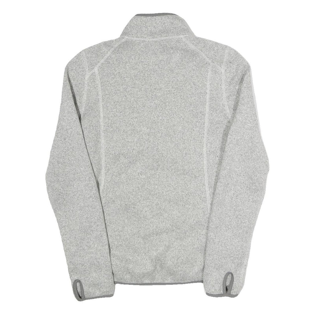 THE NORTH FACE Womens Grey Zip Up Jacket M Polyester Knit Lightweight Casual