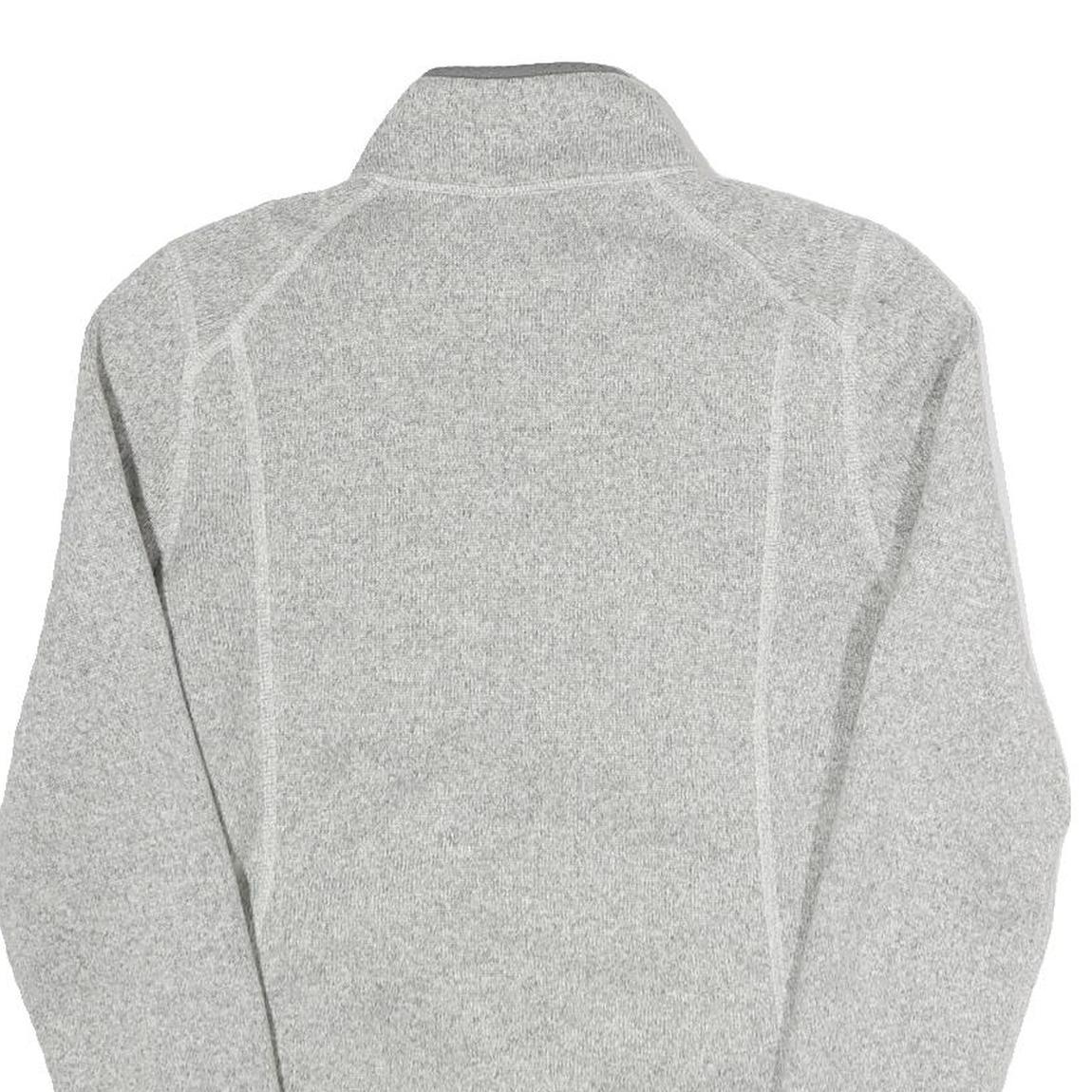 THE NORTH FACE Womens Grey Zip Up Jacket M Polyester Knit Lightweight Casual