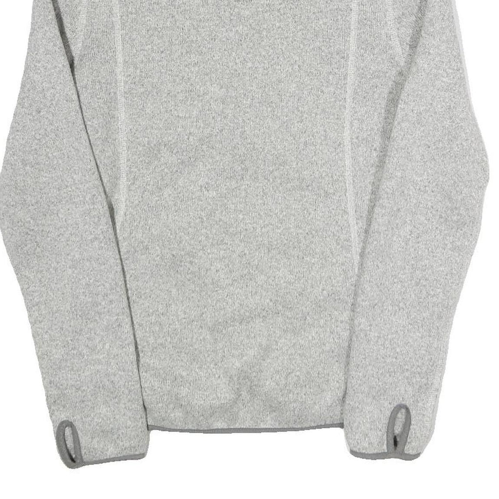 THE NORTH FACE Womens Grey Zip Up Jacket M Polyester Knit Lightweight Casual