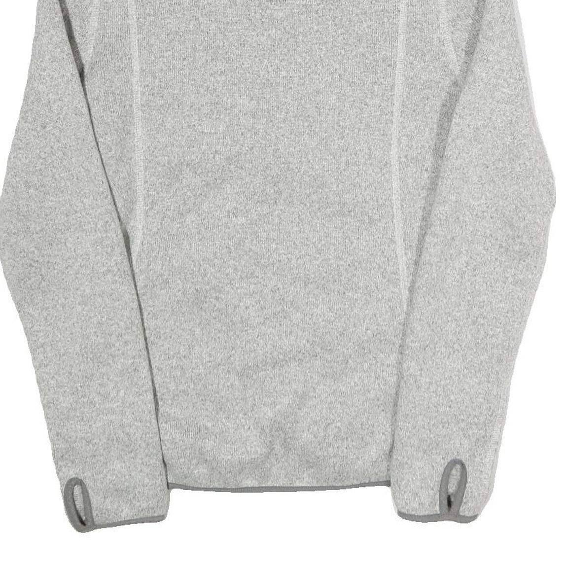 THE NORTH FACE Womens Grey Zip Up Jacket M Polyester Knit Lightweight Casual