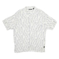 JOHN HENRY Mens White Pattern Shirt L Lightweight Casual Viscose