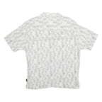 JOHN HENRY Mens White Pattern Shirt L Lightweight Casual Viscose