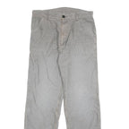 CARHARTT Mens Relaxed Beige Cotton Blend Straight Leg Trousers W34 L33 Workwear