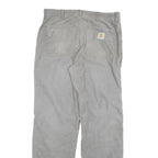 CARHARTT Mens Relaxed Beige Cotton Blend Straight Leg Trousers W34 L33 Workwear