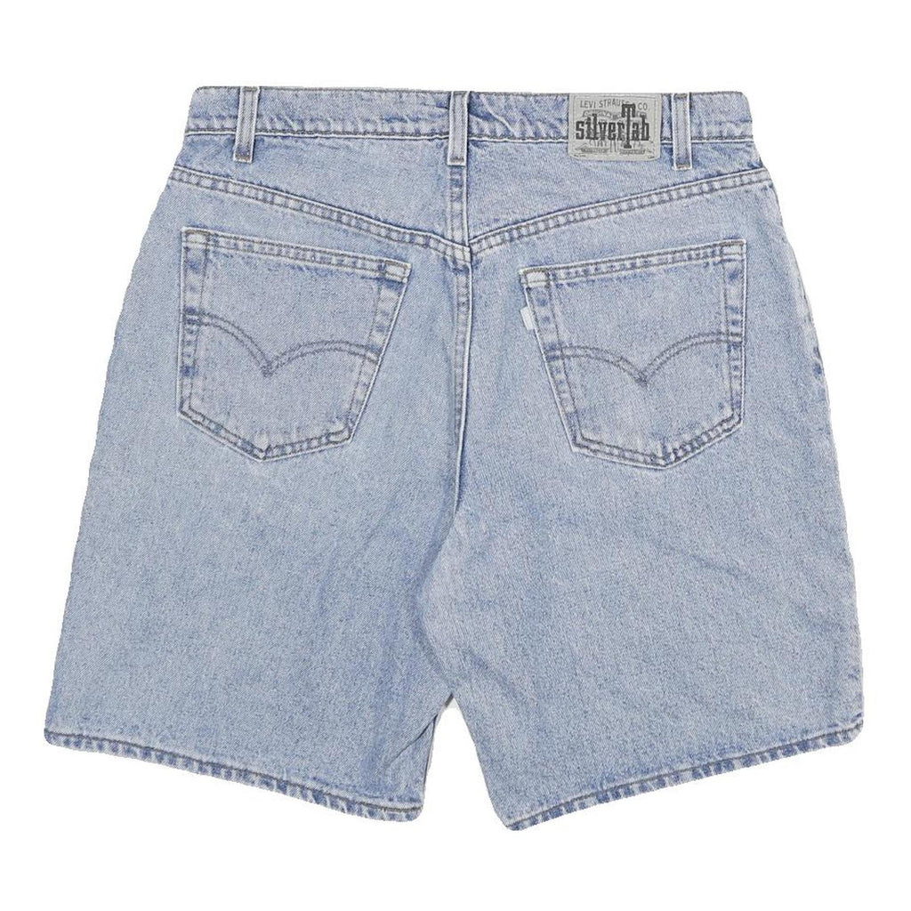 LEVI'S Mens Denim Blue Relaxed Fit Shorts 2XL W36 Cotton Blend Silver Tab