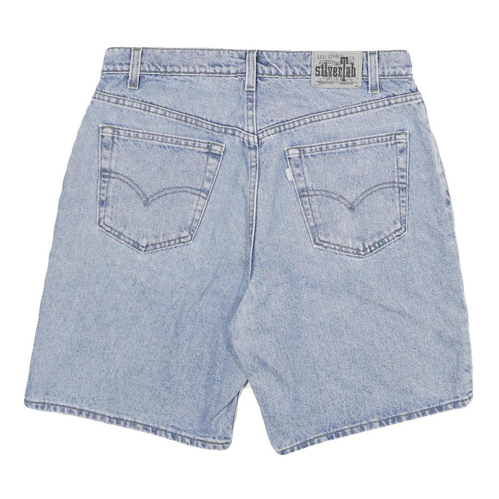 LEVI'S Mens Denim Blue Relaxed Fit Shorts 2XL W36 Cotton Blend Silver Tab