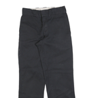 DICKIES Mens Black Cotton Blend Regular Fit Straight Leg Trousers W28 L30