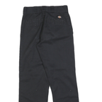 DICKIES Mens Black Cotton Blend Regular Fit Straight Leg Trousers W28 L30