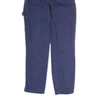 KICKERS Mens Cotton Blue Regular Straight Trousers W30 L32 Workwear Zip Closure